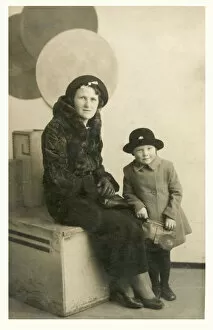 Freeman Gallery: Grimsby - Mother and young daughter in Sunday best