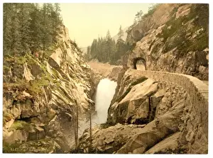 Oberland Prints: Grimselstrasse, Handegg Falls, I, Bernese Oberland, Switzerl