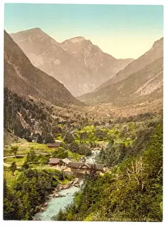 Grindelwald Prints: Grindelwald, road from Zwiellutschine, Bernese Oberland, Swi