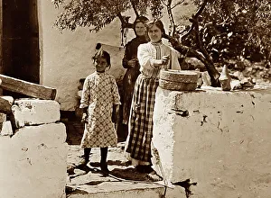 Corn Collection: Grinding corn, Isle of Patmos, Greece, early 1900s