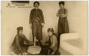 Turning Prints: Grinding wheat - Deir Mar Yaqoub Monastery, Qara, Syria