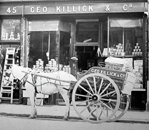 Grocer Prints: Grocer's shop, early 1900s