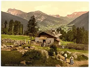 Grodnenthal (i. e. Grodertal) from Penidsattel, Tyrol, Austr