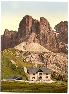 Tyrol Prints: Grodnerjoch, hospice and Sella, Tyrol, Austro-Hungary