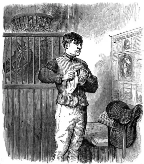 Stirrup Prints: Groom in Stable