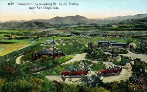 Overlooking Prints: Grossmont overlooking El Cajon Valley, near San Diego
