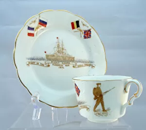 Images Dated 10th January 2013: Grosvenor China cup and saucer - WWI era