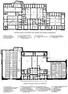 Pauper Gallery: Ground plan of Newgate Prison