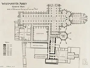 Nave Prints: Ground Plan of Westminster Abbey