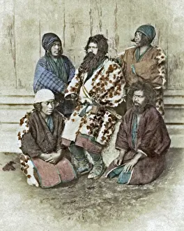 Group of Ainu, Japan