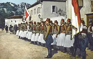 Montenegrin Prints: A group of Albanian men in National Costume