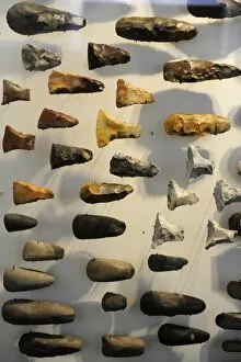 Prehistory Collection: Group of axes for work and battle. Some periods. Denmark
