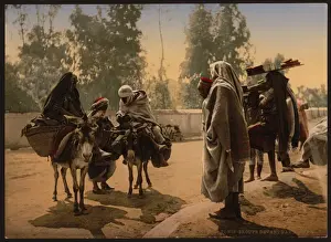 Group before Bab Aleona, Tunis, Tunisia