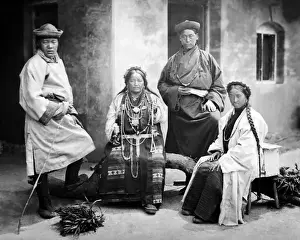 Group of Bhutanese people, Bhutan, South Asia