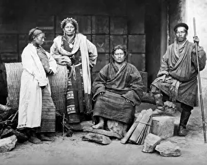 Group of Bhutanese people, Bhutan, South Asia