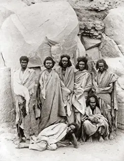 Group of Bicharis, Egypt, circa 1880s