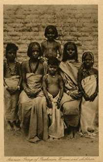 A Group of Bisharin Tribal Women and Children - Egypt