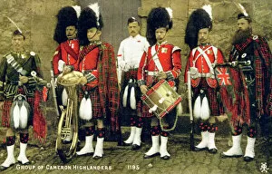 Drum Collection: A group of Cameron Highlanders