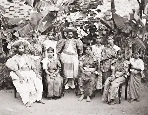 Ethnicity Prints: Group of chiefs and wives, Kandy, Ceylon