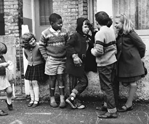 Urchins Prints: Group of children on a Balham street, SW London