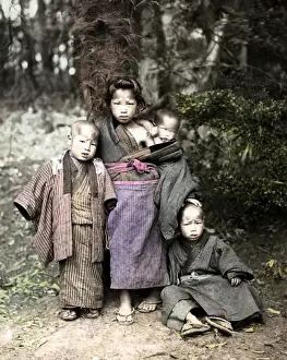 Group of children, Japan