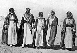 Iraqi Gallery: Group containing King Faisal I and Fahad Beg