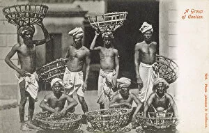 Slave Collection: A group of Coolies, India