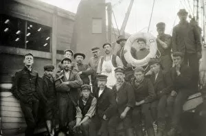 Images Dated 3rd February 2021: A group of Cornish Fishermen