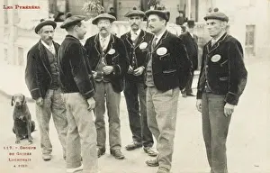 Berets Prints: Group of Guides - Pyrenees, France