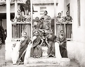 Group of Indian women, dancers, India, c. 1880s