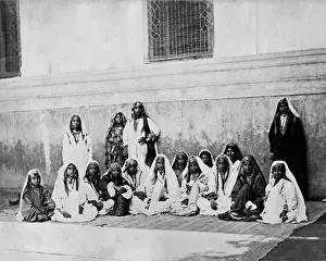 Kashmiri Prints: Group of Kashmiri women, Kashmir, India