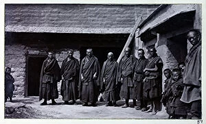 Advance Collection: Group of lamas, Buddhist spiritual leaders, from a fascinating album which reveals new details