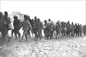 Group of marching men