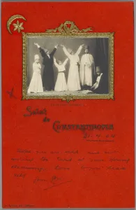 Seeker Prints: Group of Mevlevi Dervishes - Istanbul - with children