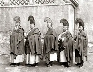 Group of monks, China circa 1890