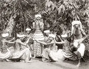 Group of native dancers, Ceylon (Sri Lanka) c. 1880 s