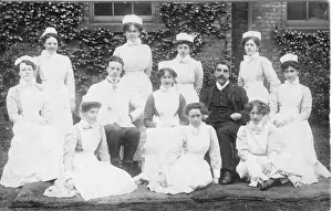 Britain British Nurse Nurses Medicine Prints: Group of nurses with doctors at Didsbury