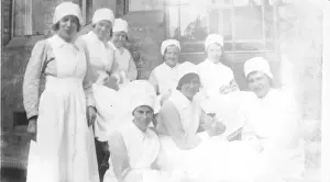 New Images July 2020 Prints: Group of nurses outdoors