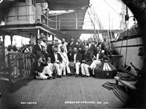 Group of Officers and Scientist on board Challenger