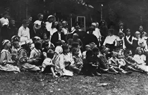 Group of orphaned children during Revolution, Russia