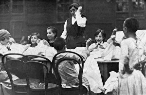 Taught Gallery: Group of orphaned children during Revolution, Russia