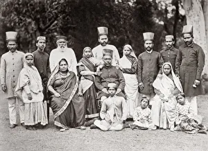 Group of Parsis, Parsees, India, c. 1870 s