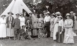 Teller Collection: Group of people at Malvern, Worcestershire, WW1