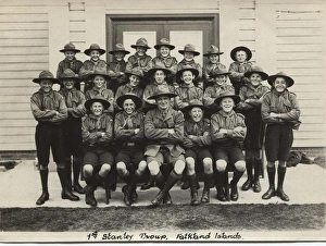 Group photo, 1st Stanley Scout Troop, Falkland Islands