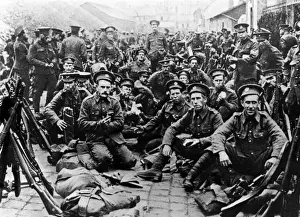 Group photo, British soldiers, WW1
