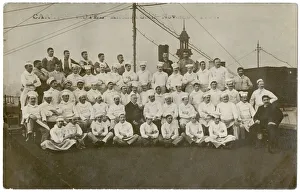 Manager Collection: Group photo, Carlton Hotel kitchen staff, London