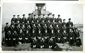 Images Dated 12th July 2016: Group photo, HMS Iron Duke, Scapa Flow, WW2