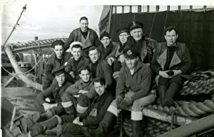 Images Dated 12th July 2016: Group photo, HMT Buccaneer, Scapa Flow, WW2