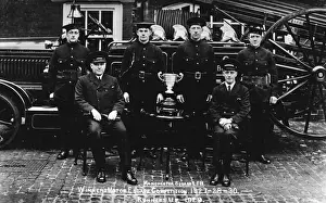 Group photo, London Fire Brigade, Manchester Square