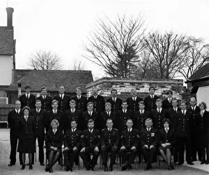 Cravat Prints: Group photo, male and female police officers